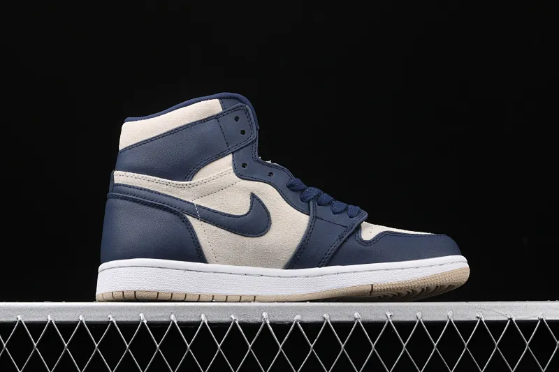 All categories Air Jordan Jordan series basketball shoes Air Jordan 1 High Air Jordan 1 Retro Premium AJ1 Joe 1 khaki blue frosted basketball shoes AQ9131-401